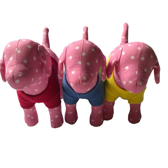 3 PiNK Victoria’s Secret Dogs Recycle Love Polka Dot VS Pink Dog Collector - Picture 4 of 12